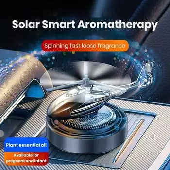 Освежитель воздуха для вертолета, диффузор эфирного масла, креативная форма, вращающийся самолет на солнечной энергии, освежитель воздуха для автомобиля, орнамент C