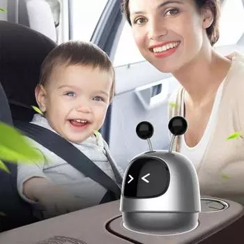 Освежитель воздуха, милый дизайн робота, ABS, автомобильный орнамент, диффузор, твердая ароматерапия красный