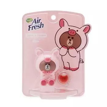 Освежитель воздуха с зажимом Line Friends Air Fresh Piggy Brown one