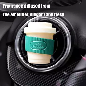 Освежитель воздуха в виде кофейной чашки, симпатичный дизайн кофейной чашки, устойчивый аромат, украшение, освежитель воздуха и диффузор, красочный автомобильный декор