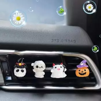 Освежители воздуха для автомобиля Клипсы для вентиляции Освежитель воздуха для автомобиля Диффузор для автомобиля 3D Тыквенный призрак Аромат для автомобиля Ароматерапия для автомобиля Освежители воздуха для автомобиля