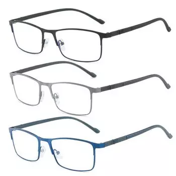 От -1,0 до -5,0 металлические полнокадровые очки синего света, блокирующие студенческие очки для близорукости с квадратными очками для близорукости -5.0