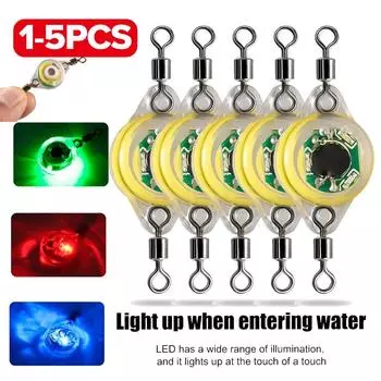От 1 до 5 упаковок, светодиодная приманка для рыбалки в форме глаза, 4 цвета, мигающая, глубокая, для подводной рыбалки, приманка для кальмара, светящаяся для привлечения рыбы