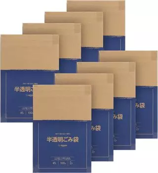 от Amazon Мешки для мусора полупрозрачные типа Shakashaka 45 л 800 листов x 8 [Распродажа коробок] (100 коробок)