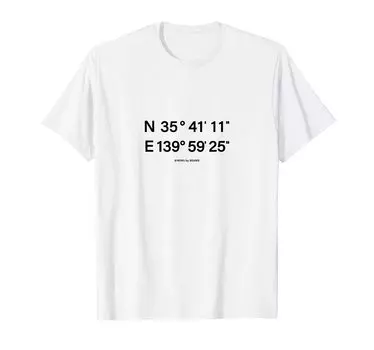 от BEAMS Широта Долгота Значок Логотип BMING / и футболка синий