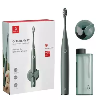 от Dental Oclean Air 2T Electric Менее чем IPX7 Sonic Linear Wireless Hours Fast 30 Travel Case Green [Рекомендуемая ассоциация] Зубная щетка, тихая,