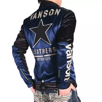 от нашей вышитой нашивки Riders One Star Bonding Riders Jacket Navy x [Banson] [магазин товаров по индивидуальному заказу] и JFV-801-DNAVY-BLACK (XL, D. черный)