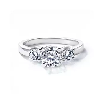 от New Ring Platinum Processed Artificial Diamond Ring Brand Women Present [Подарок Йорк] Женское