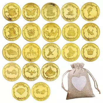 от питомника RERACO Монеты Зубной Феи 20 штук Разнообразие Молочные Зубы Зубной Феи Золотая Монета Зубной Феи Памятная Монета Зубной Феи Монета для обмена