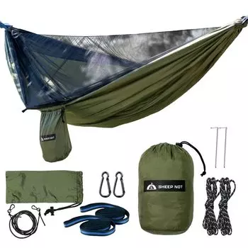 от SheepNot Гамак поставляется с москитной сеткой Mosquito Solo Веревка для защиты от насекомых для хранения Сумка Японская инструкция Sheep Knot [Бренд Kobe] [Новый логотип] Сетка,