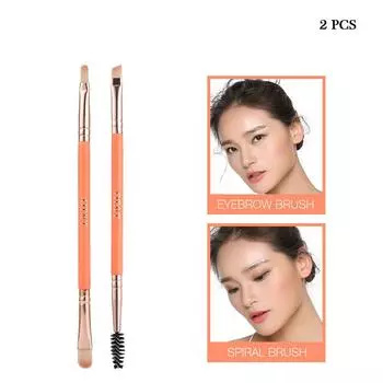 OT&T Кисти для макияжа 2 в 1 Косметические кисти для макияжа Набор инструментов Косметическая пудра Тени для век Румяна для растушевки лица Кисти для макияжа OT641 2PCS