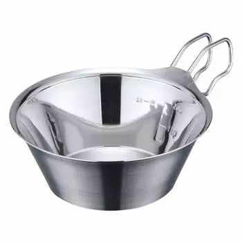 от Tsubame TSBBQ Нержавеющая сталь Shera Cup 320 Непрокатанный гигиеничный и гладкий к A Sierra чашка с зеркально полированной внутренней частью, которая удаляет грязь серебряный