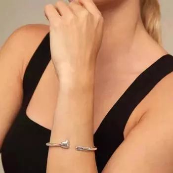 От всей души люблю открытый браслет нишевый дизайн ювелирных изделий серебряный