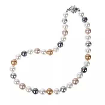от Yumi Yumi sienne Pearl Large Все сделано в Японии [MIONO] [Производство Katsura] Ожерелье, Бусы, Многоцветный, Церемонии, Простой, Популярный, Узлы, (10мм Серебро)
