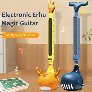 Otamatone японский электронный музыкальный инструмент для детей, синтезатор томатов, электрический головастик, Kawaii Kid Kalimba, игрушка-пианино синий