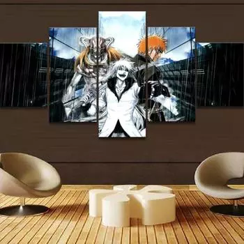 Отбеливатель аниме 5 шт., детский подарок на вечеринку, настенное искусство, холст, декоративные постеры, картины для гостиной, спальни, домашний декор, фотографии 20x35 20x45 20x55cm