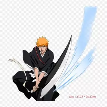 Отбеливатель Brave Fyi Ichigo Ichigo Kurosaki Zangetsu, термопереносная печать, виниловые нашивки, наклейки для одежды, аппликации «сделай сам», моющиеся нашивки