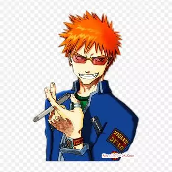 Отбеливатель Ичиго Куросаки Ичиго Куросаки аниме аниме Лрон на нашивки для сумки для одежды футболка термопереносные наклейки полосы аппликации