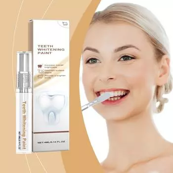 Отбеливающая краска для зубов Глубокая очистка Свежее дыхание Отбеливающая краска для зубов Удаление желтого налета на зубах 4 мл
