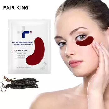 Отбеливающая маска для глаз против отечности, красный женьшень, темные круги, патчи для глаз, маска для ухода за лицом, лечебный гель, увлажняющий 1pcs