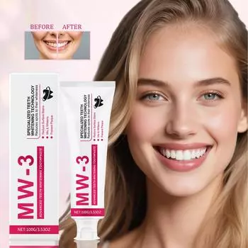 Отбеливающая зубная паста 100 г. Освежающая зубная паста для удаления пятен на дыхании, пробиотическая зубная паста для уменьшения зубного камня, 100 г, 1 шт. One Size