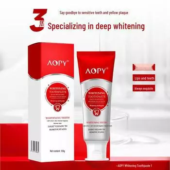 Отбеливающая зубная паста AOPY с пищевой содой — удаляет пятна, освежает дыхание, 1 шт. 120g/piece
