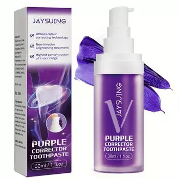 Отбеливающая зубная паста Неинвазивное удаление пятен на зубах Отбеливание зубов Удаление пятен на зубах Восстановление повреждений зубов Кальцификация 30ml фиолетовый