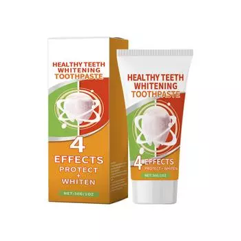 Отбеливающая зубная паста от налета и желтого зубного камня для отбеливания зубов. Глубокая чистка помогает зубам стать ярко-белыми для здоровой улыбки оранжевый