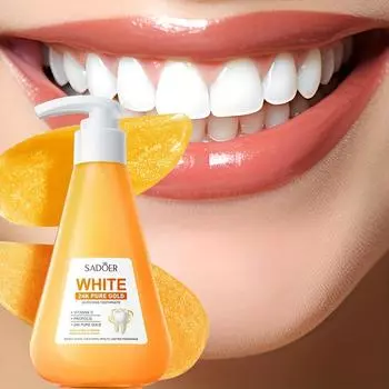 Отбеливающая зубная паста с 24-каратным золотым фактором