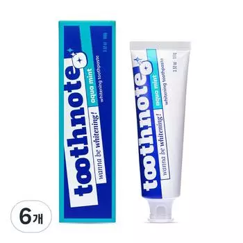 Отбеливающая зубная паста Toothnote со вкусом мяты, 100 г, 6 шт.