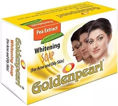 Отбеливающее мыло с золотым жемчугом для проблемной и жирной кожи 100г (Пакет из 2)