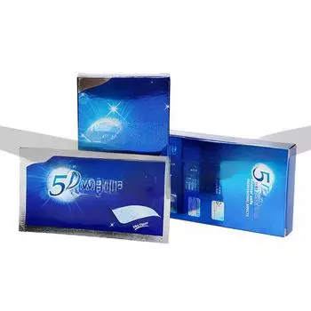 Отбеливающие наклейки для зубов 5D WHITE — удаляют желтые пятна, делают улыбку ярче и красивее 2 stickers per bag