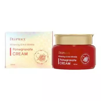 Отбеливающий крем для лица против морщин с экстрактом граната DEOPROCE WHITENING AND ANTI-WRINKLE POMEGRANATE CREAM 100мл