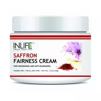 Отбеливающий крем для лица с Шафраном (100 г), Saffron Fairness Cream, INLIFE