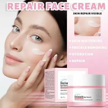 Отбеливающий крем против веснушек с ниацинамидом осветляет кожу и восстанавливает крем для лица One Size розовый