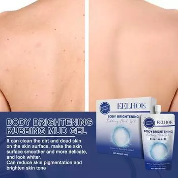 Отбеливающий скраб для тела для глубокого очищения и ухода. Нежное отшелушивание омертвевшей кожи и отбеливание кожи. 100g