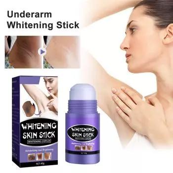 Отбеливающий стик для кожи, увлажняющий и отбеливающий стик для тела, отбеливание кожи, отбеливающий стик для ухода за кожей, осветляющий меланин, отбеливающий стик, 1 шт. белый