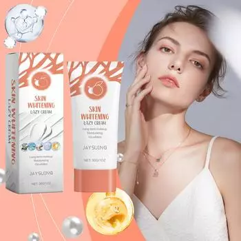 Отбеливающий увлажняющий крем, Мягко увлажняющий, Устранение сухости, Осветление тона кожи, Ленивый простой крем для лица
