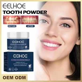 Отбеливающий зубной порошок Eelhoe, зубная паста, чистка полости рта, налет, пятна, уход за полостью рта, чистые пятна, отбеливающий порошок для зубов 90g