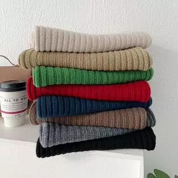 Отборный австралийский чистый шерстяной шарф 100% шерсть однотонный универсальный женский новый зимний теплый вязаный шарф 23 * 160CM