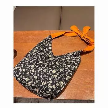 Отдел дизайна Ниша ретро цветочная контрастная холщовая сумка литературного стиля милая и универсальная студенческая сумка через плечо
