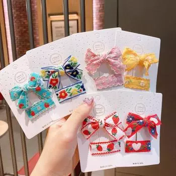 Отдел для девочек и девочек, милая заколка для волос, милые украшения для волос, два комплекта