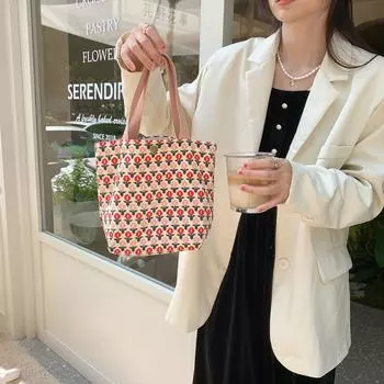 Отдел литературы и искусства ins вельветовая сумка студент мамочка бенто сумка для хранения пригородных путешественников клатч