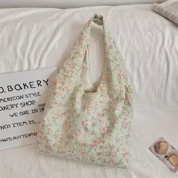 Отдел нишевой полый сломанный цветок холщовая сумка женская новая большая вместительная сумка для поездок подмышкой сумка на плечо