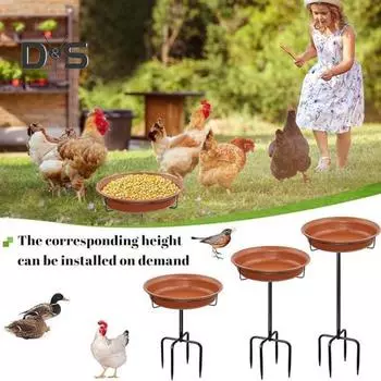 Отдельно стоящая кормушка для птиц, садовая кормушка для птиц, украшение с металлическим колышком, кормушка для птиц в спа-салоне для сада, патио, газона коричневый