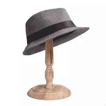 Отдельно стоящая подставка для шляп, деревянная подставка для показа, деревянная, стоячая подставка для хранения, настольная стойка