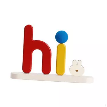 Отдельно стоящая вывеска для настольного дисплея из дерева, предмет искусства для домашнего декора Hi