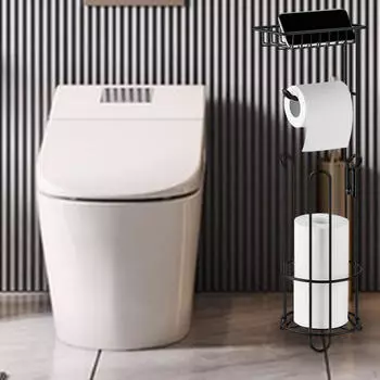 Отдельно стоящий диспенсер для бумажных салфеток с полкой для хранения для домохозяйств белый