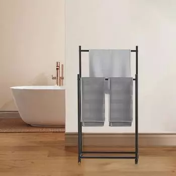 Отдельностоящий держатель для полотенец с колесиками, нержавеющий, устойчивый к коррозии, быстрая сборка, спальня