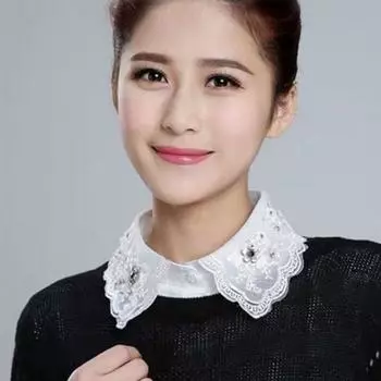 Отдельный воротник Женский воротник слишком низкий Поддельный воротник на одежде Поддельный воротник с кружевом на платье Универсальный крест